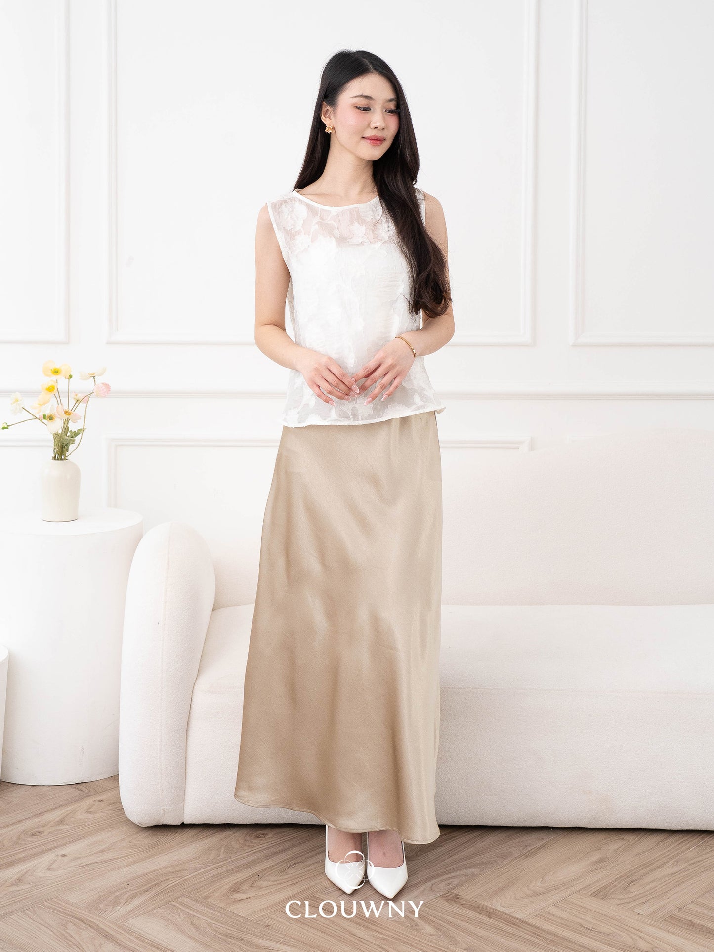 Asoka Embroidery Lace Top - Broken White