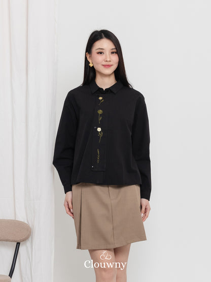 Autumn Cotton Shirt - Black