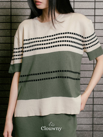 Orly Two Tone Knit Set - Green