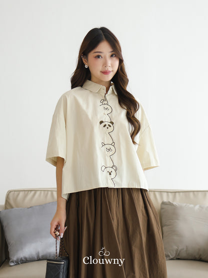 Friends Cotton Shirt - Yellow