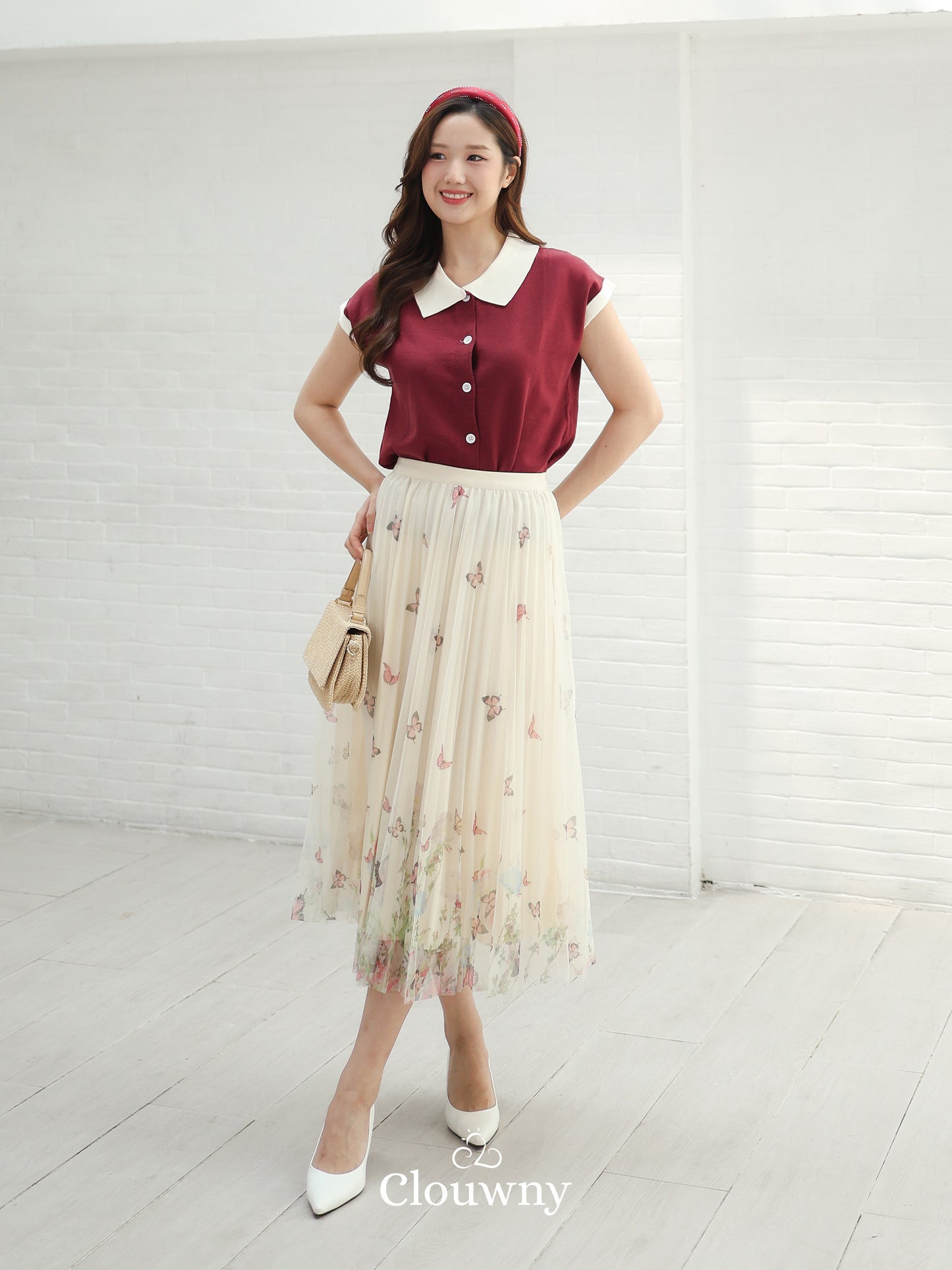 Voleta Butterfly Skirt - Cream
