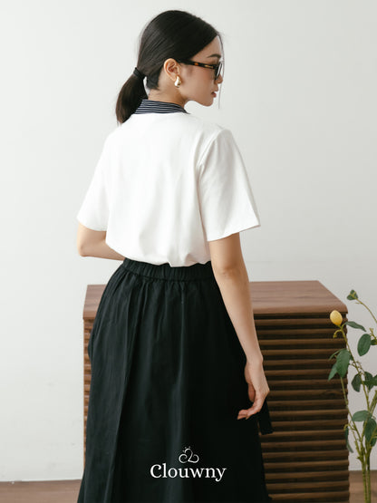 Avena Double Layer Pants - Black