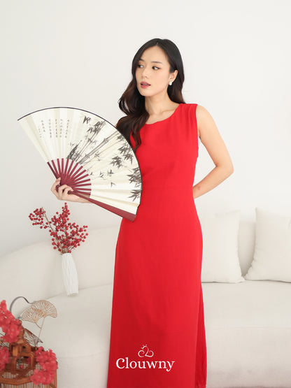 Barla Loose Dress - Red