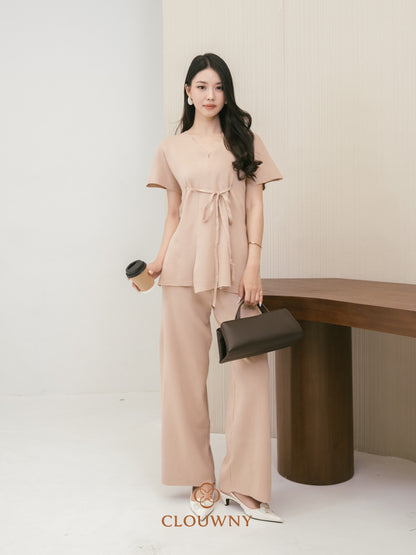 Master Vneck Knit Set - Khaki