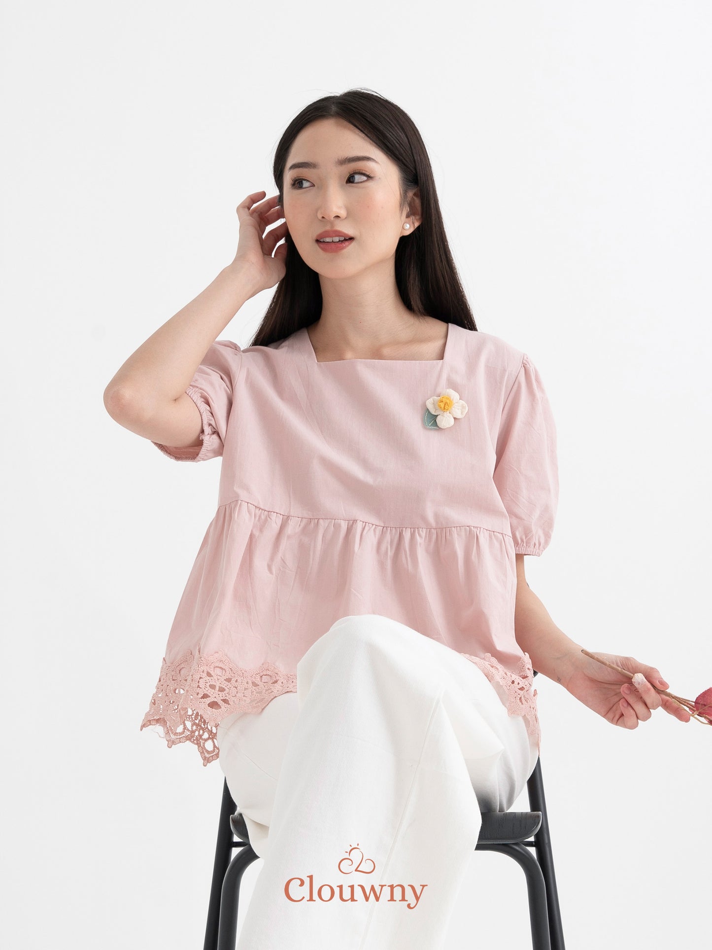 Clara Baby Doll Top - Pink