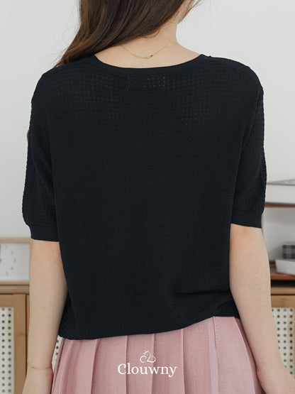 Vianey Knit Top - Black