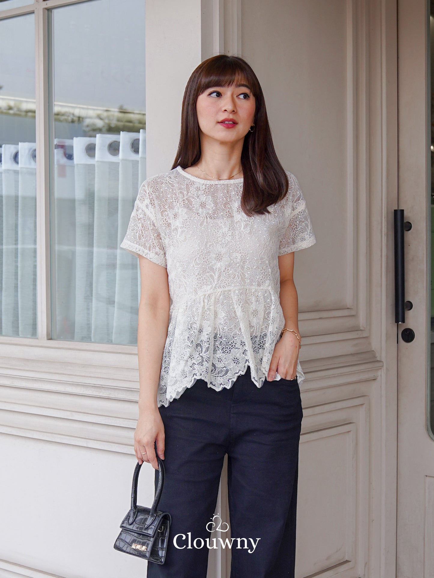 Elsya Lace Blouse - Cream