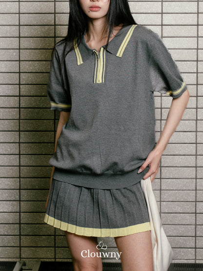 Vermont Zipper Knit Set - Grey