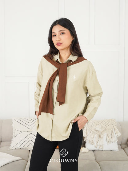 Cameron Scarf Shirt - Khaki