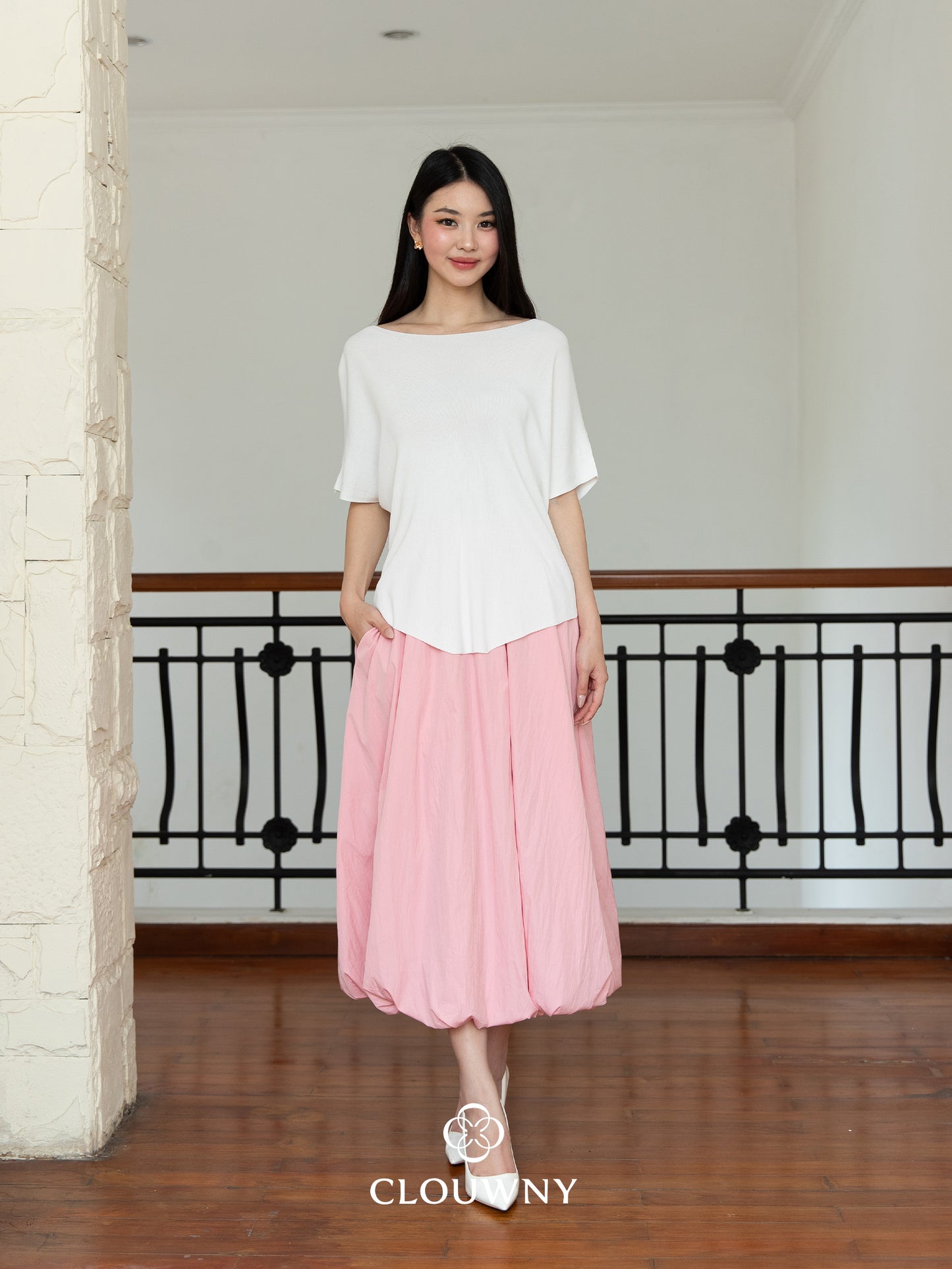 Wayne Shoulder Off Top - White