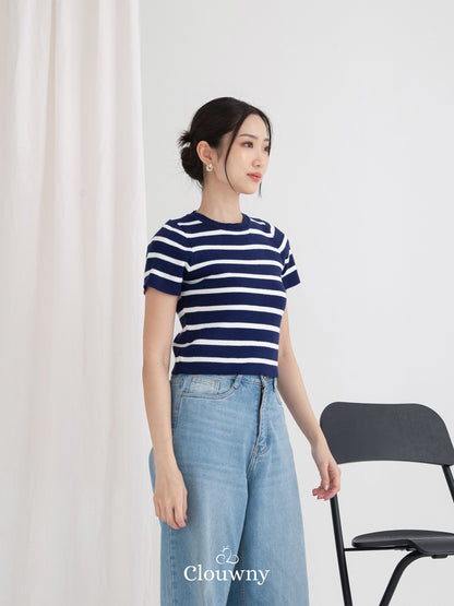 Medley Stripes Top - Navy