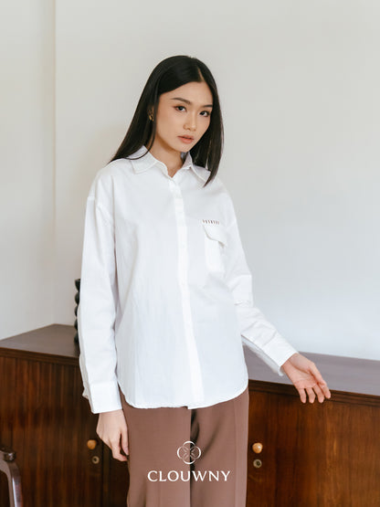 Travis Pocket Shirt - White