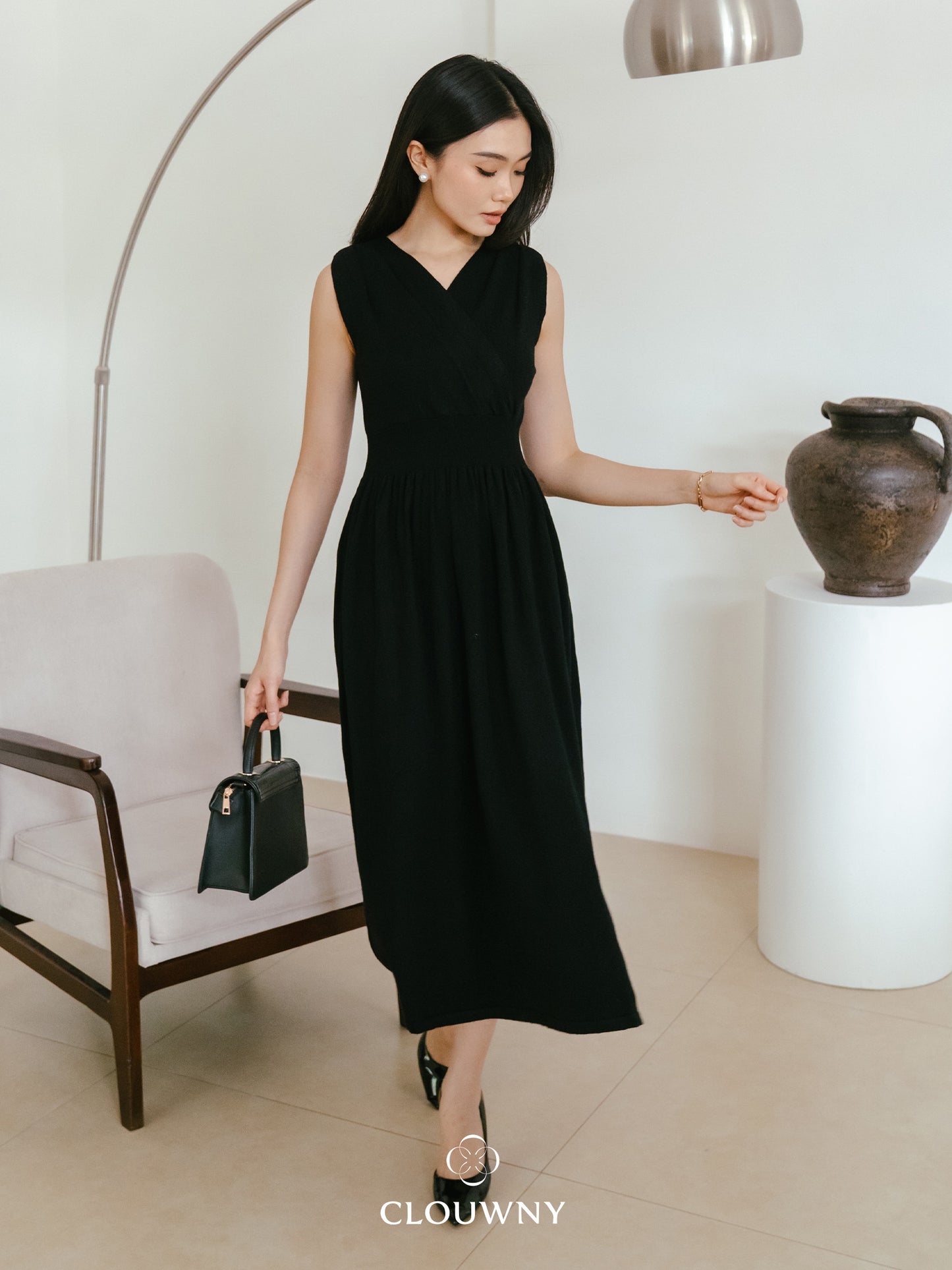 East Rubber Dress - Black