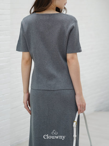 Isabel Knit Set - Grey