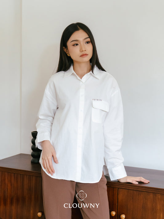 Travis Pocket Shirt - White