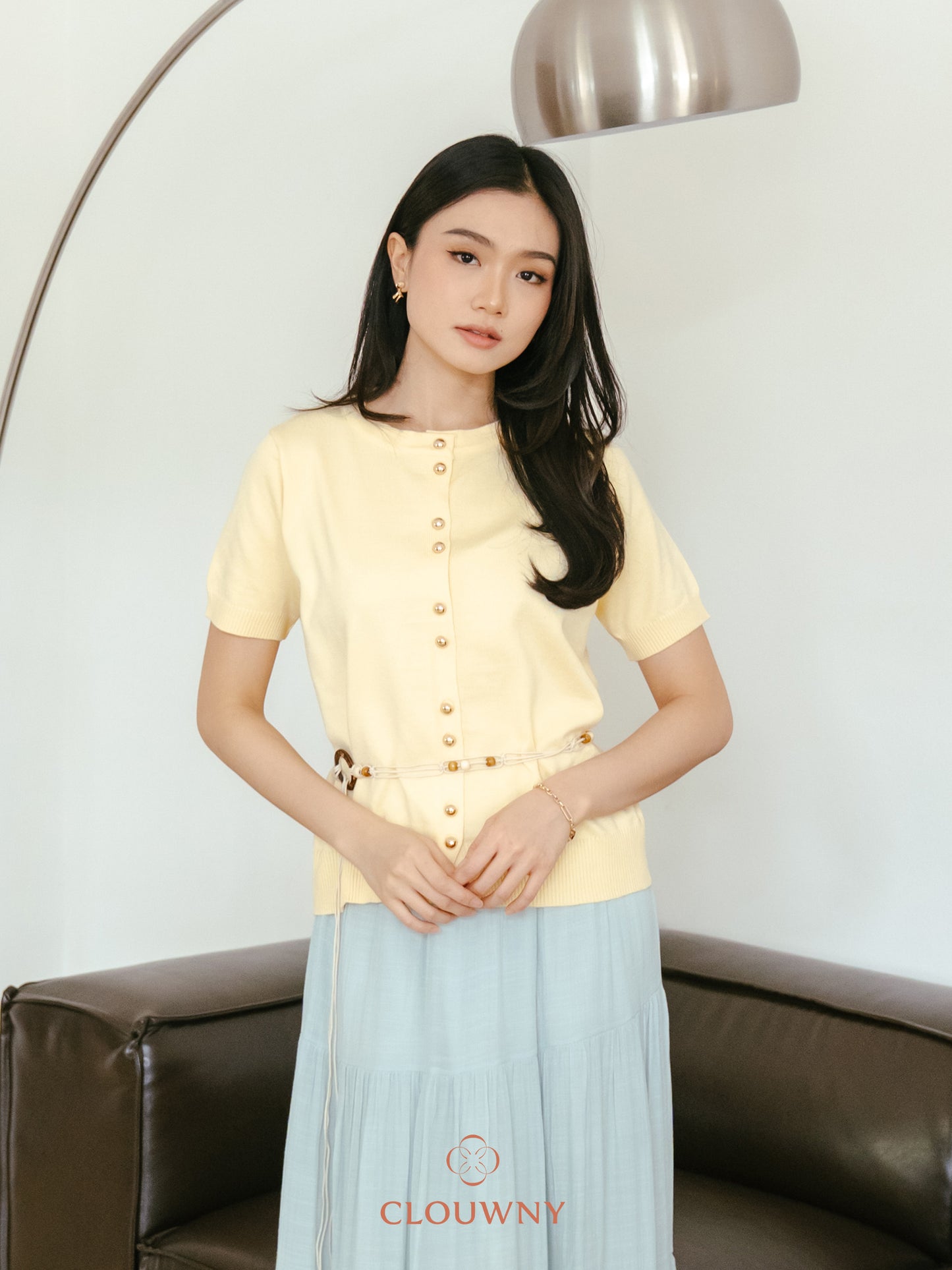Rizel Double Button Top - Yellow