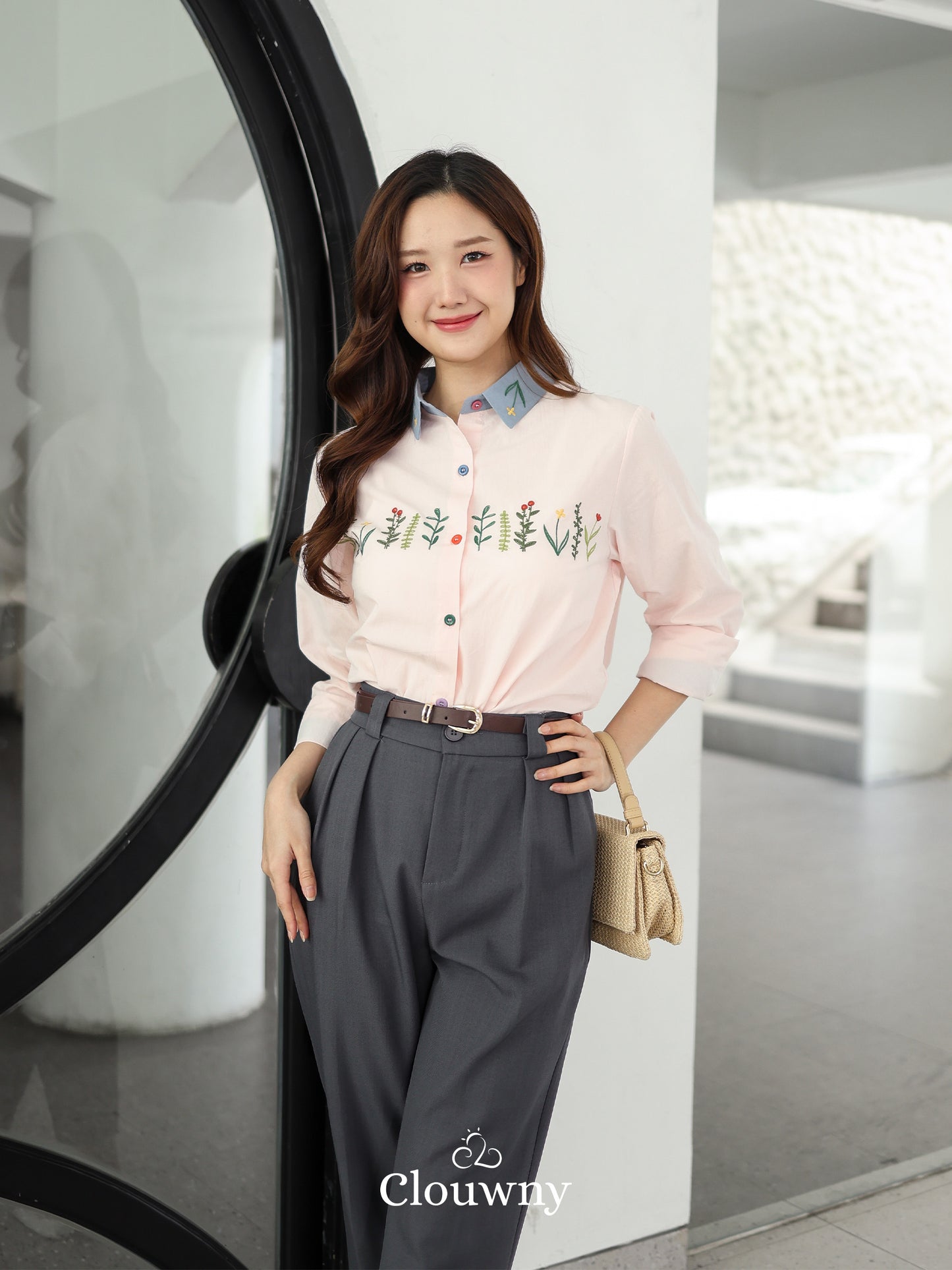 Lavena Button Shirt - Pink