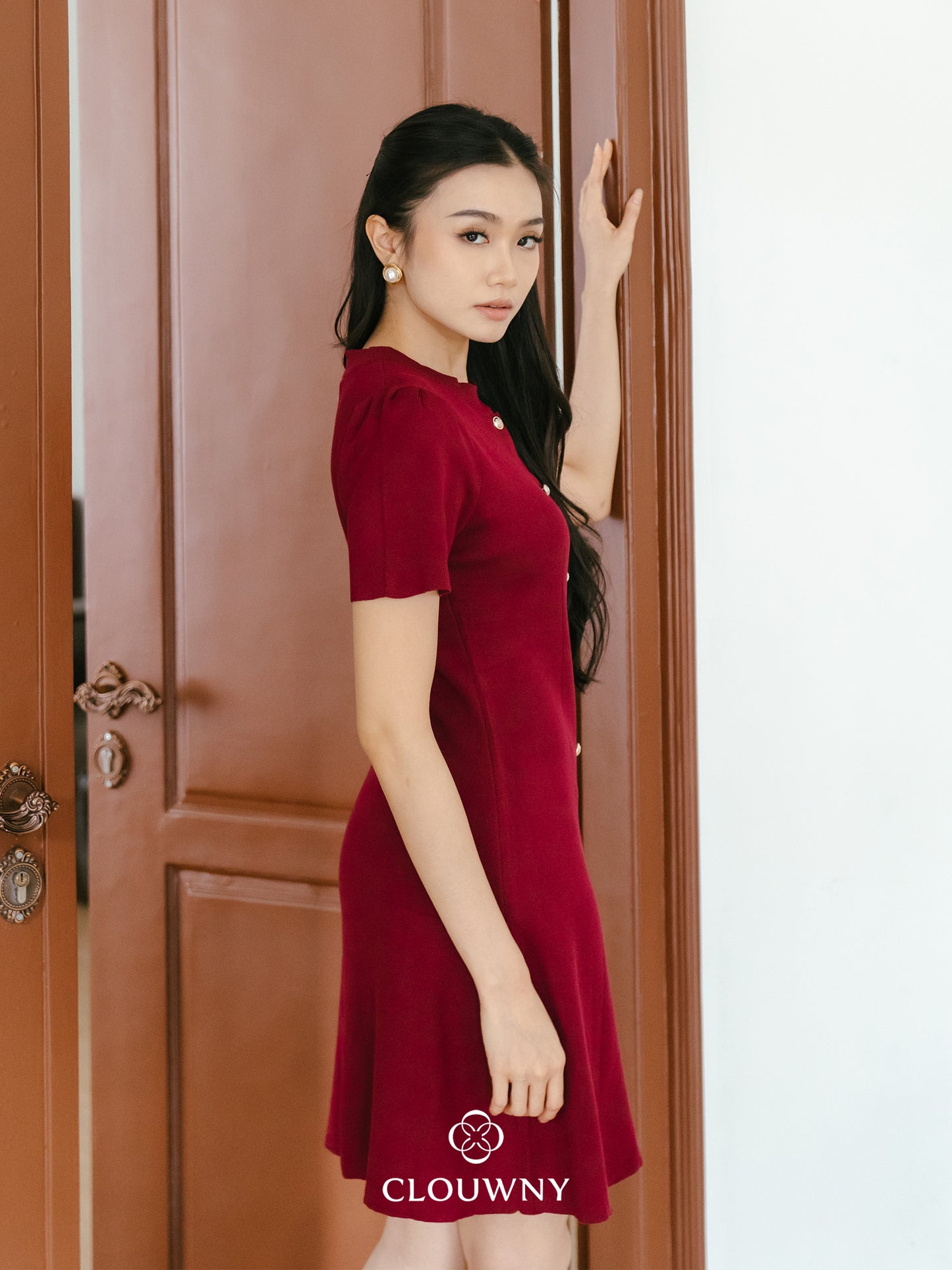 Lily Shanghai Dress - Maroon