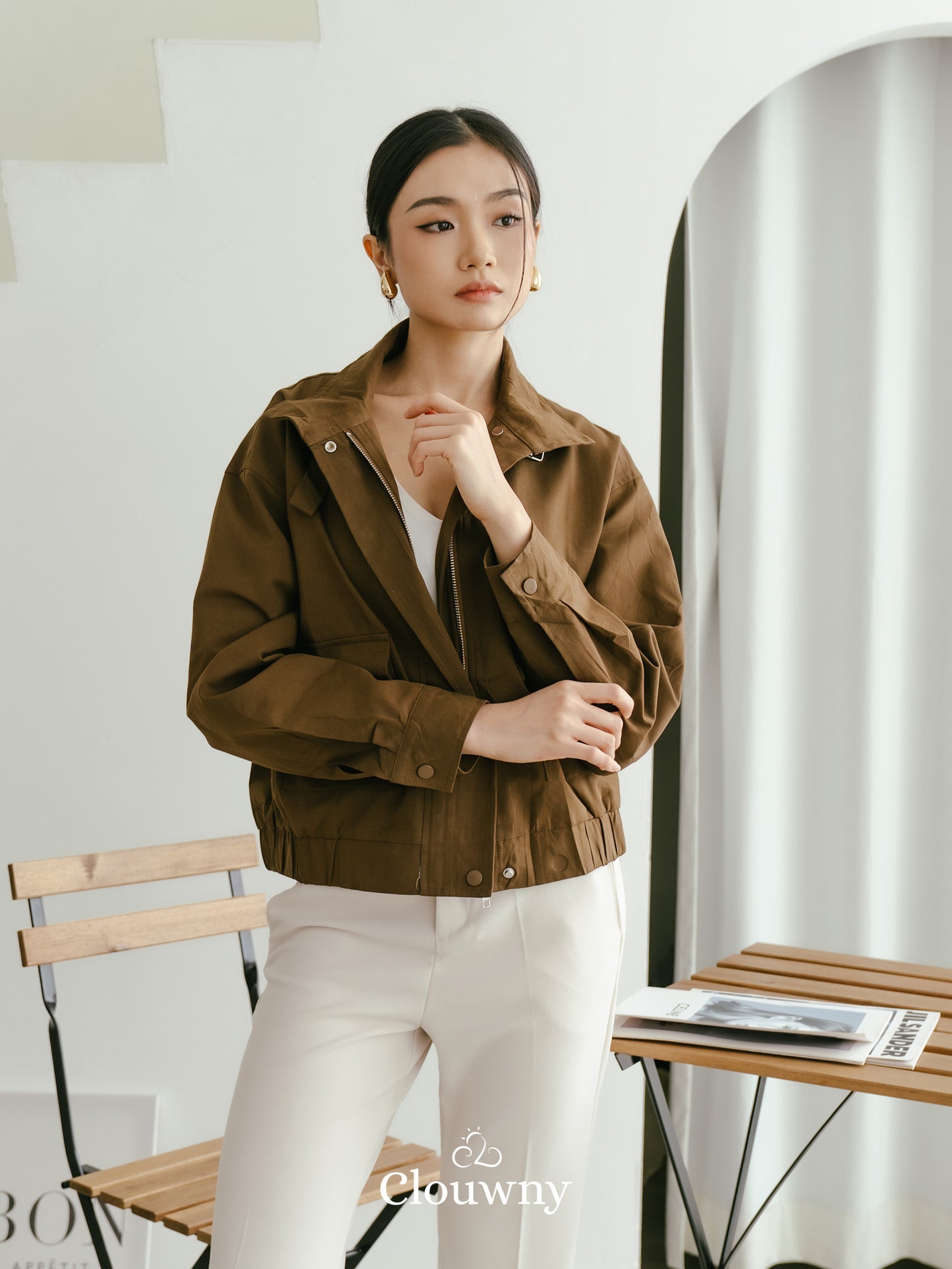 Glinda Pocket Jacket - Coffee