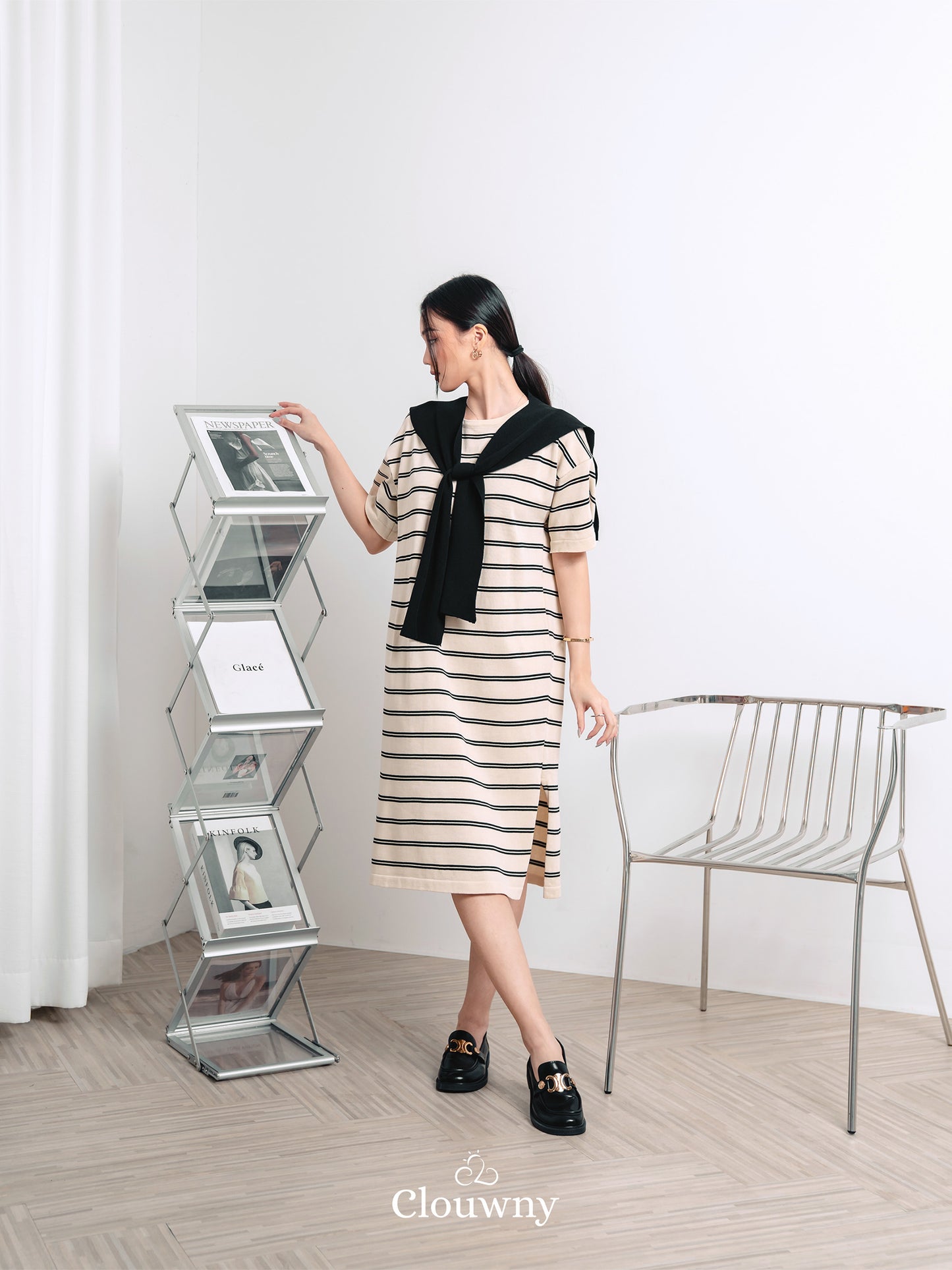 Sara Scarf Dress - Broken White