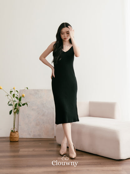 Hikari Knit Dress - Black