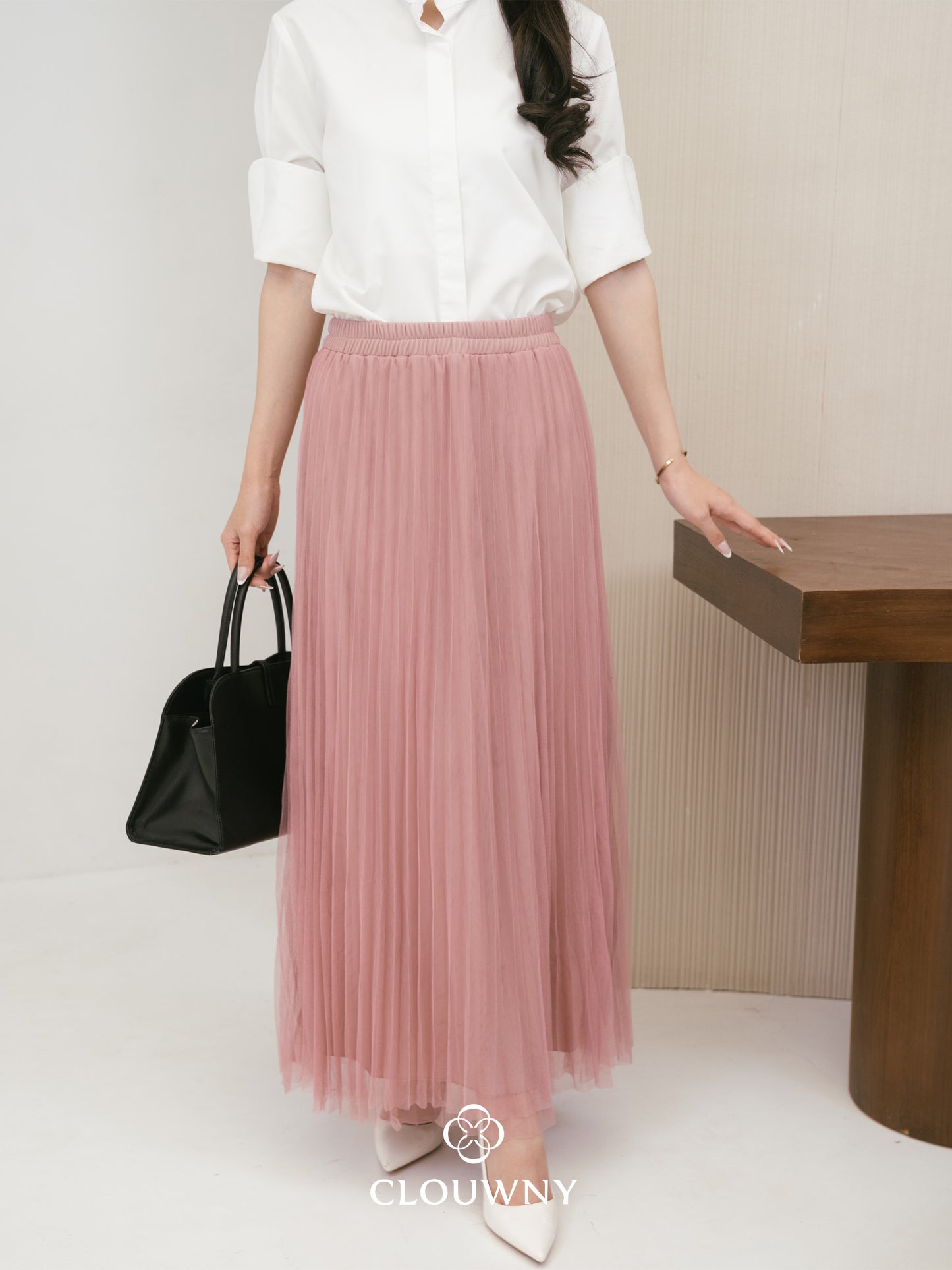 Onyva Tutu Pleats Skirt - Pink