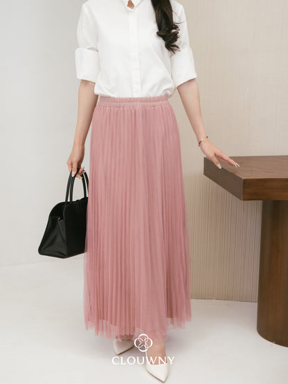 Onyva Tutu Pleats Skirt - Pink
