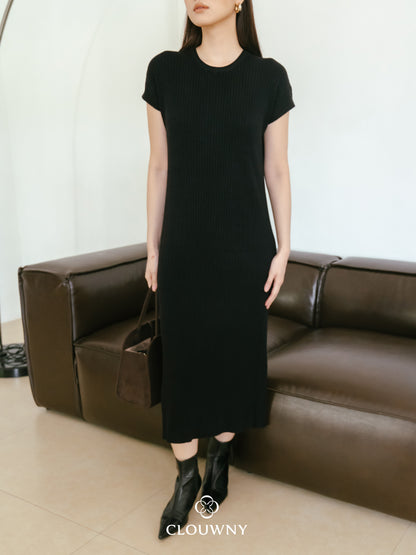 Dune Knit Dress - Black