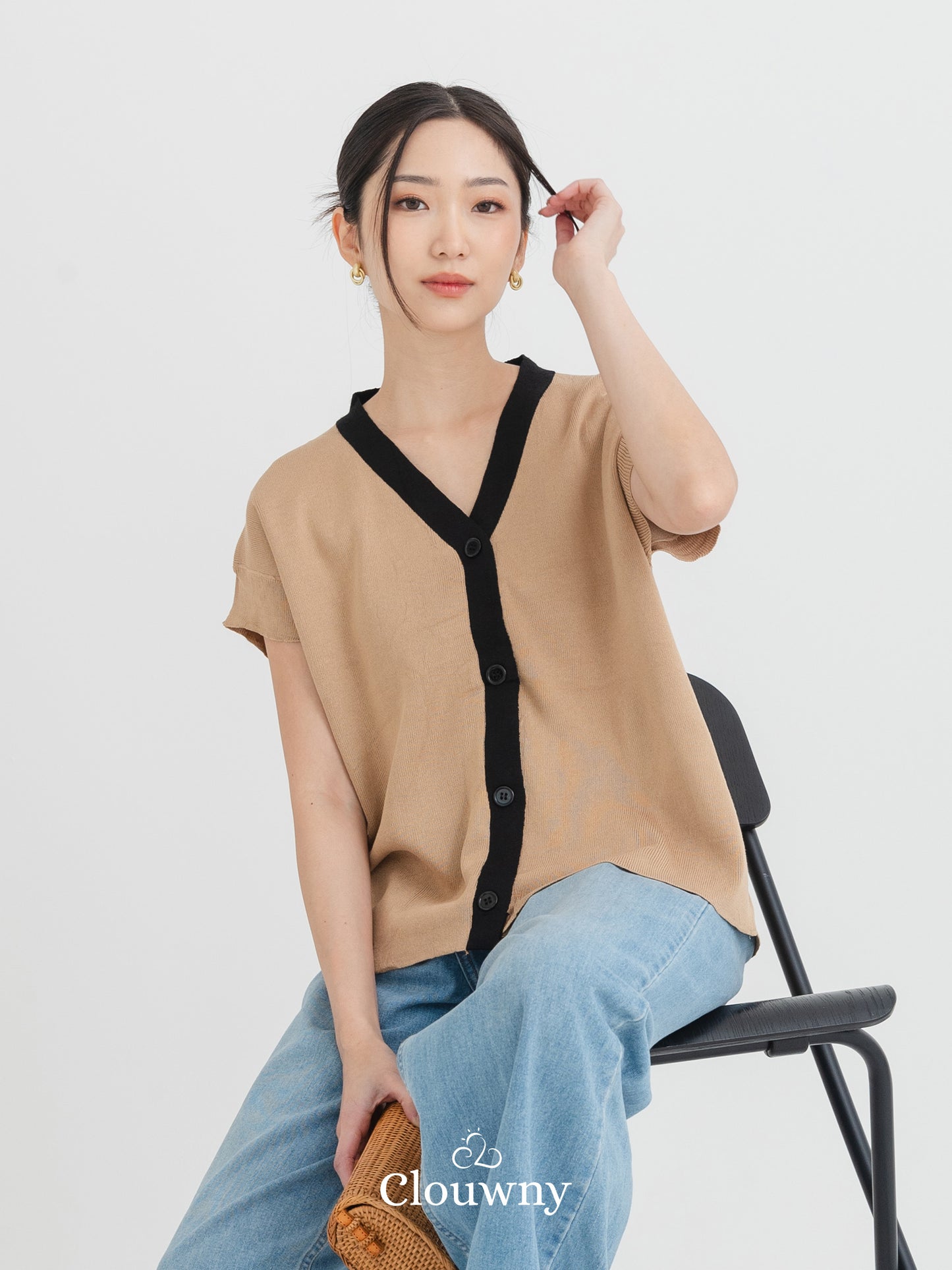 Monica Knit Top - Khaki