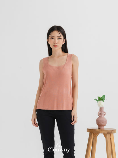 Dovi Knit Tanktop - Peach