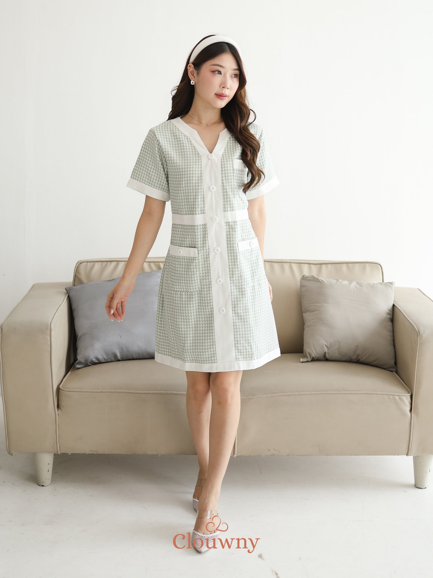 Prita Mini List Dress - Green