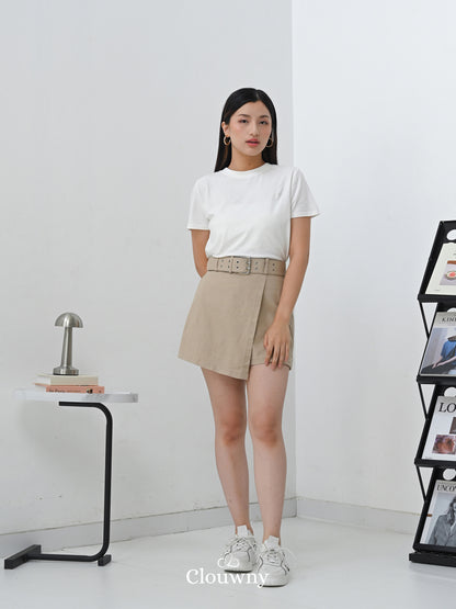 Maxime Denim Skort - Khaki