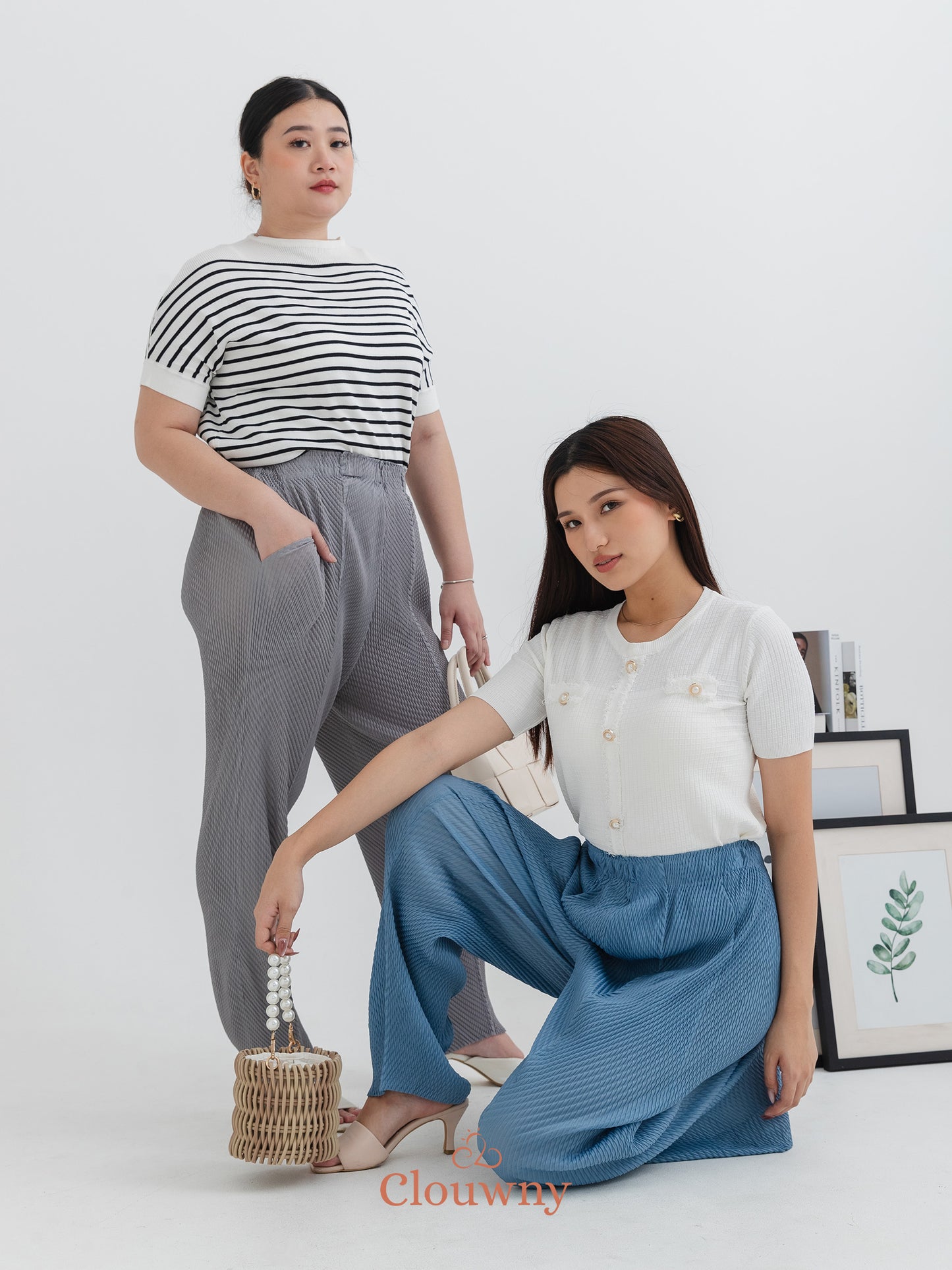 Ollie Pencil Pants - Blue