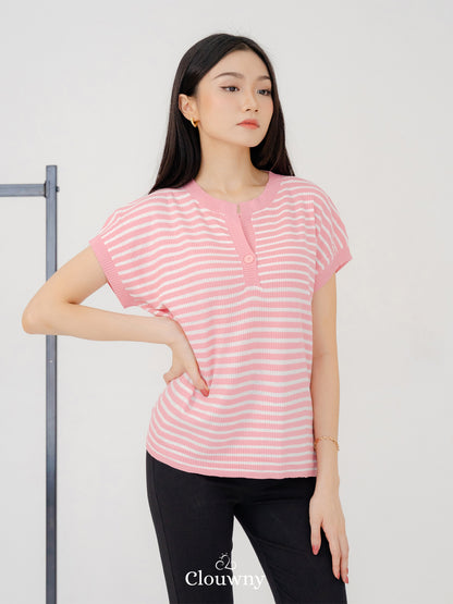 Molly Stripes Top - Pink