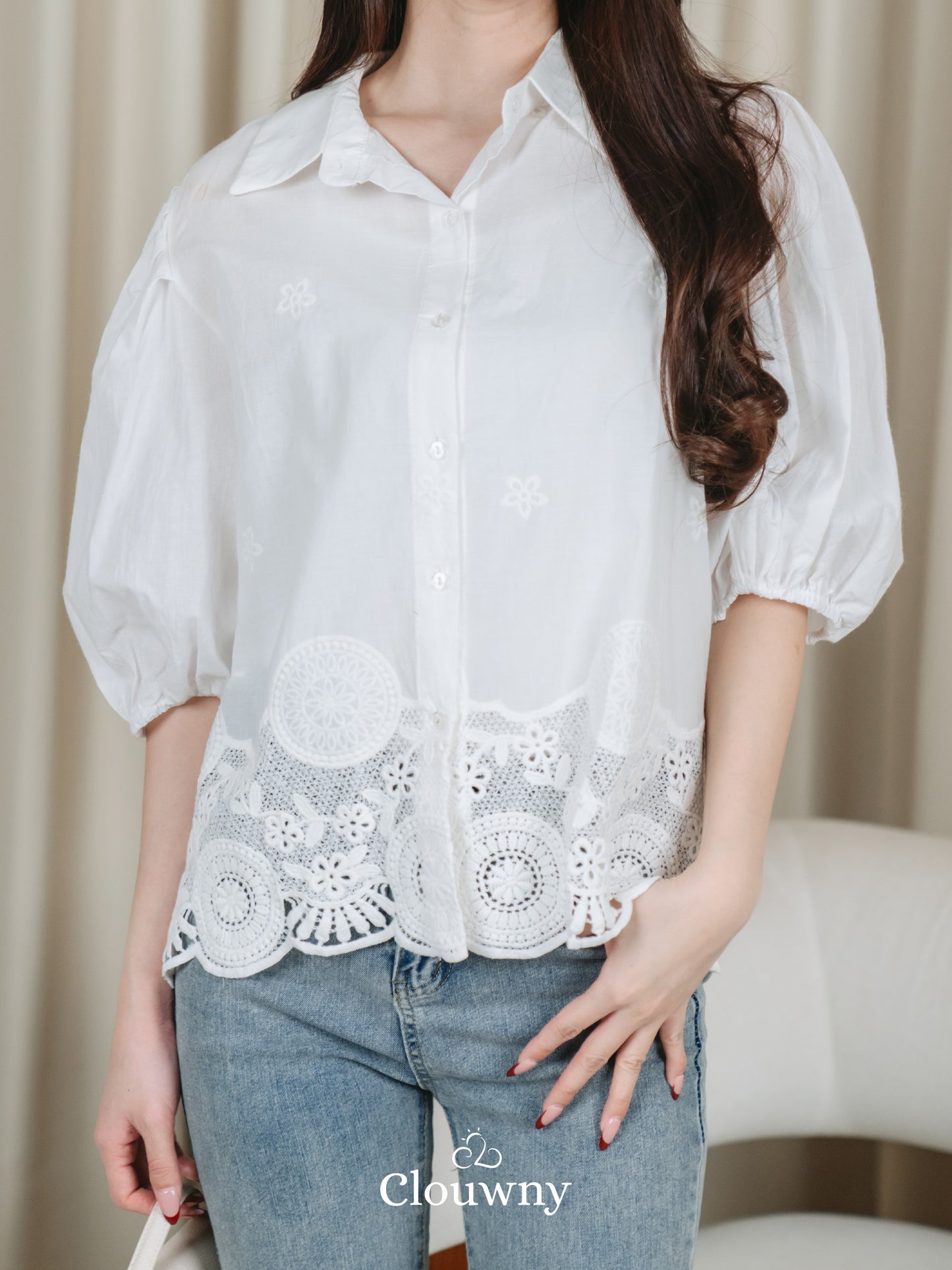 Minar Cotton Shirt - White