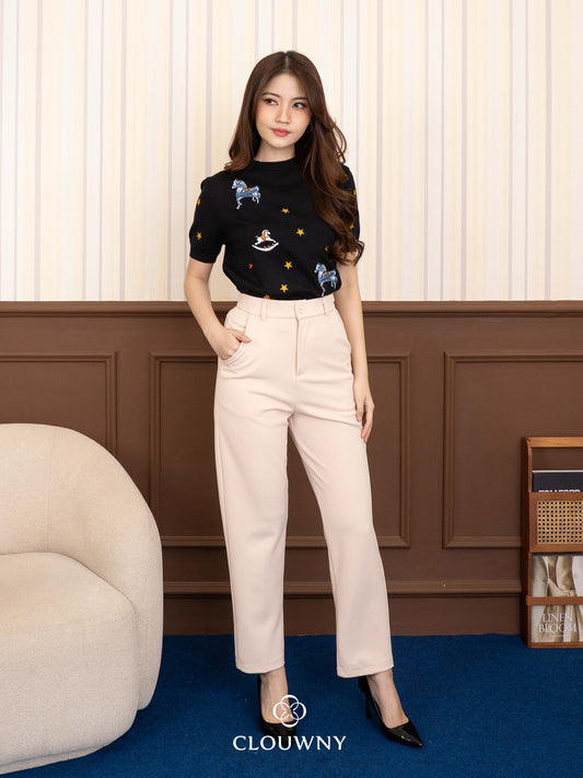 Egin Office Pants - Cream