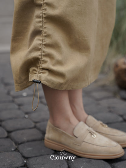 Dex Cargo Denim Skirt - Khaki