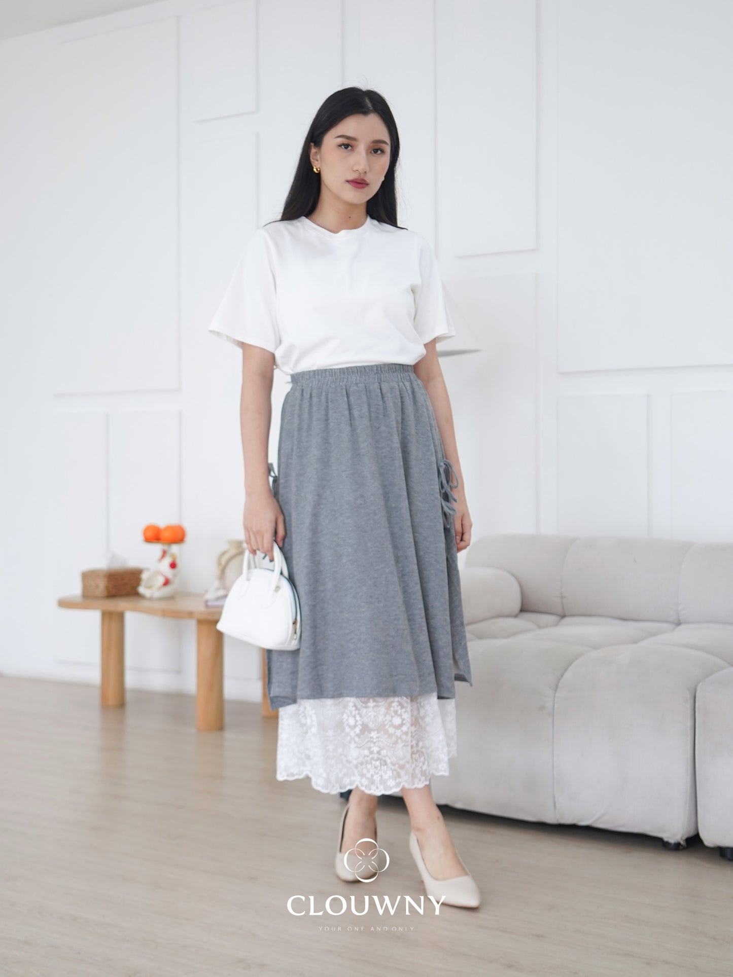 Jona Midi Skirt - Grey