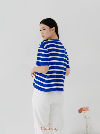 Romance Stripes Top - Blue