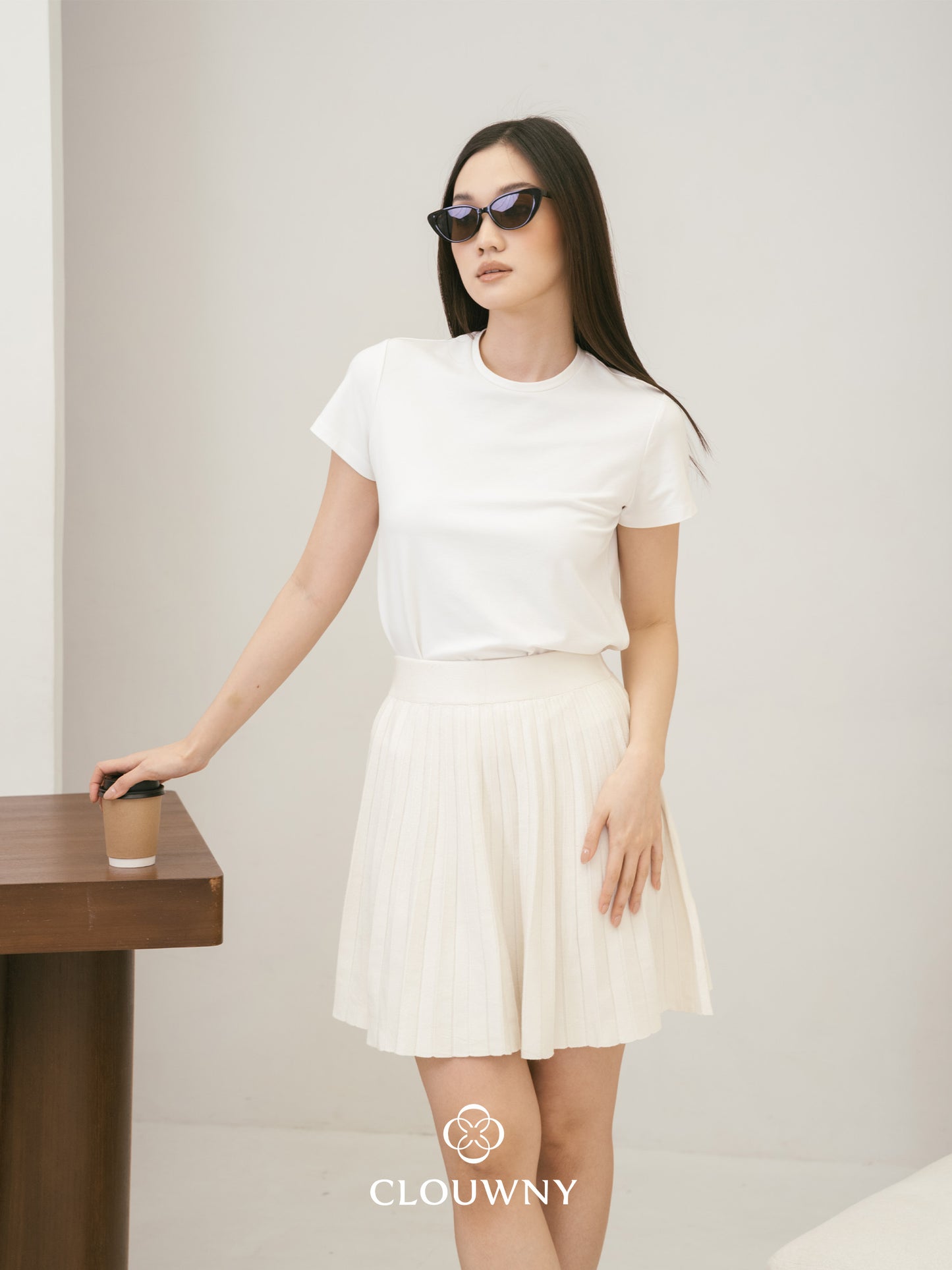 Diva Knit Skirt - Broken White