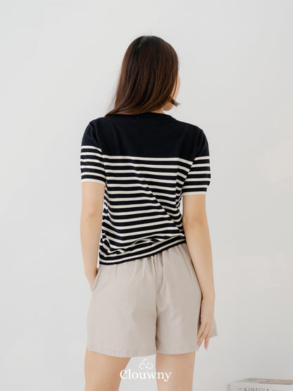 Yoshi Stripes Top - Black