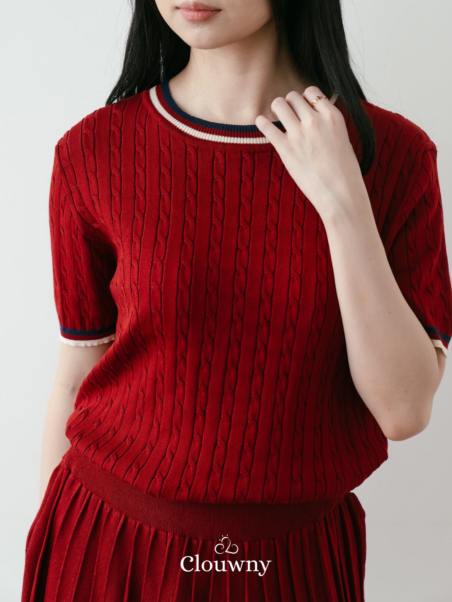 Duffy Knit Set - Maroon