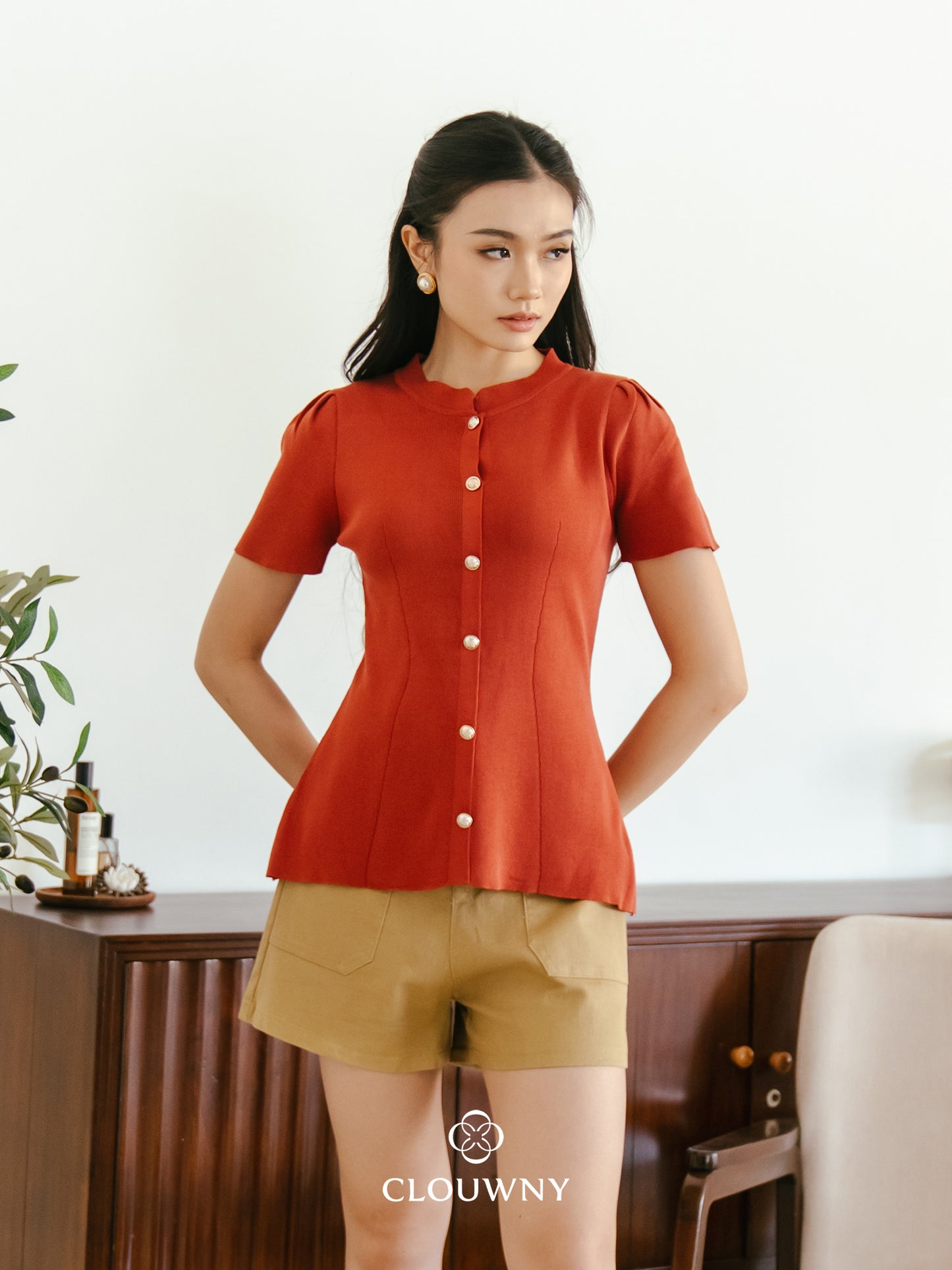 Lee Shanghai Knit Top - Terracota