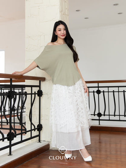 Vera Lace Skirt - White