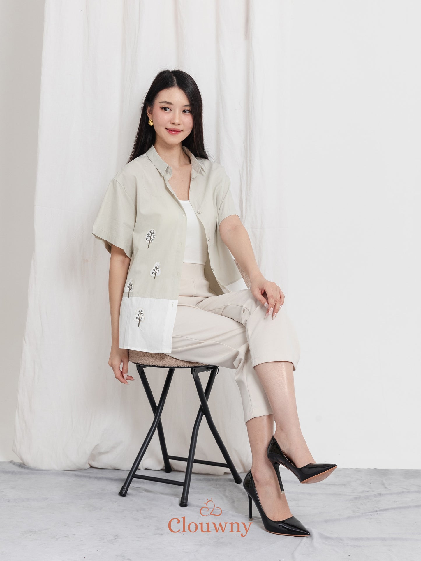 Yolka Cotton Shirt - Mint