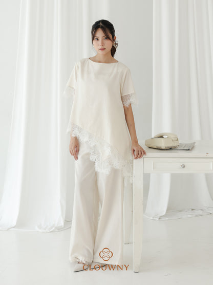 Cloudy Lace Top - Brokenwhite