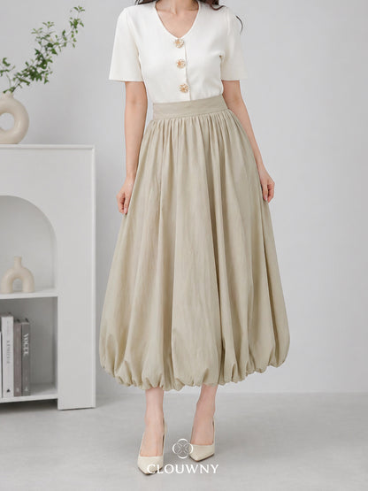 Elowen Ballon Skirt - Cream