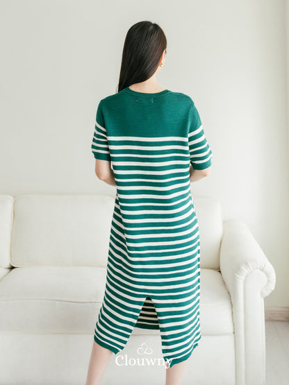 Mona Stripes Dress - Green