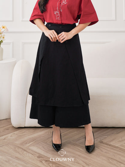 Naoki Layer Pants - Black