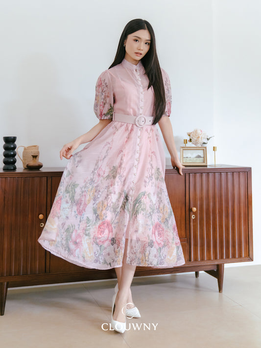 Prosperity Floral Dress - Pink
